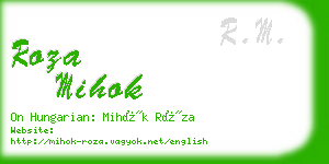 roza mihok business card